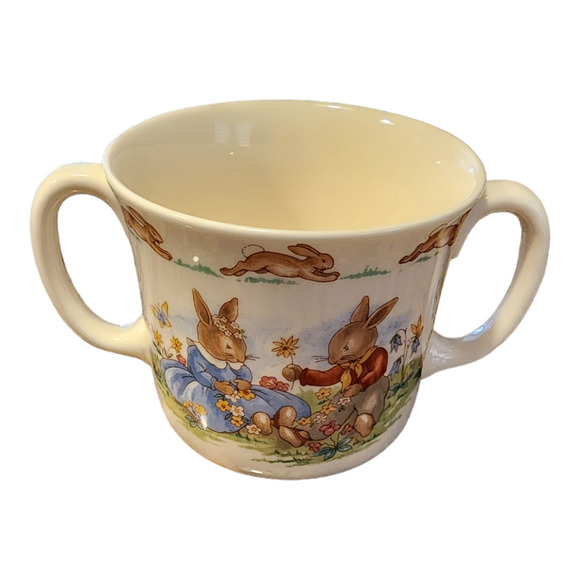 BUNNYKINS Royal Doulton England Tableware Fine Bone China Double Handle Mug - Picture 1 of 4